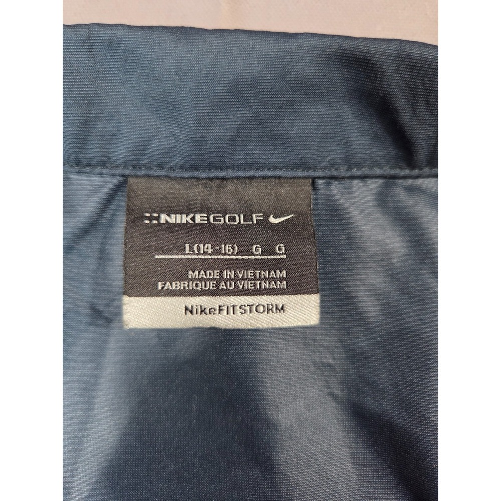 Vintage Nike Golf Storm-FIT Mens Large Blue 1/4 Zip Windbreaker Jacket Pullover - Picture 3 of 9
